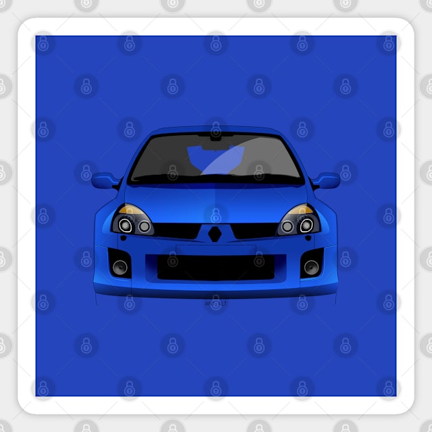 Clio V6 Magnet by Four Wheels Illustrations